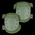 A pair of Condor Knee Pads 2 in green with hard protective shells and adjustable straps.